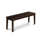East West Furniture CAPF6-CAP-W 6 Piece Set Contains a Rectangle Wooden Table and 4 Dining Room Chairs with a Bench, 36x60 Inch