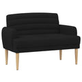 vidaXL Loveseat with button tufted Black 45.67 x 26.38 x 31.50 in