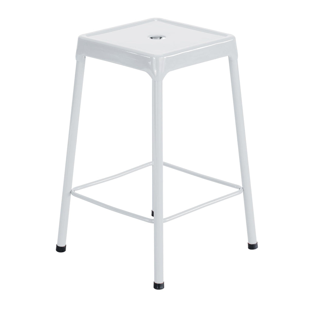 Safco Products 6605WH Steel Stool, 25", White