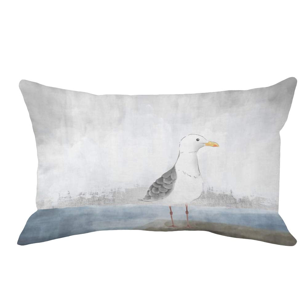 Fukeen Animal Throw Pillow Covers Super Soft Sea Gull Birds Decorative Waist Lumbar Pillow Cases Cushion Cover Home Sofa Car Dec