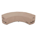 Ultcover Patio Curved Sofa Cover Waterproof For 4-6 Seater Outdoor Sectional Furniture Couch 158'(Back Arc Length) / 104'(Fron