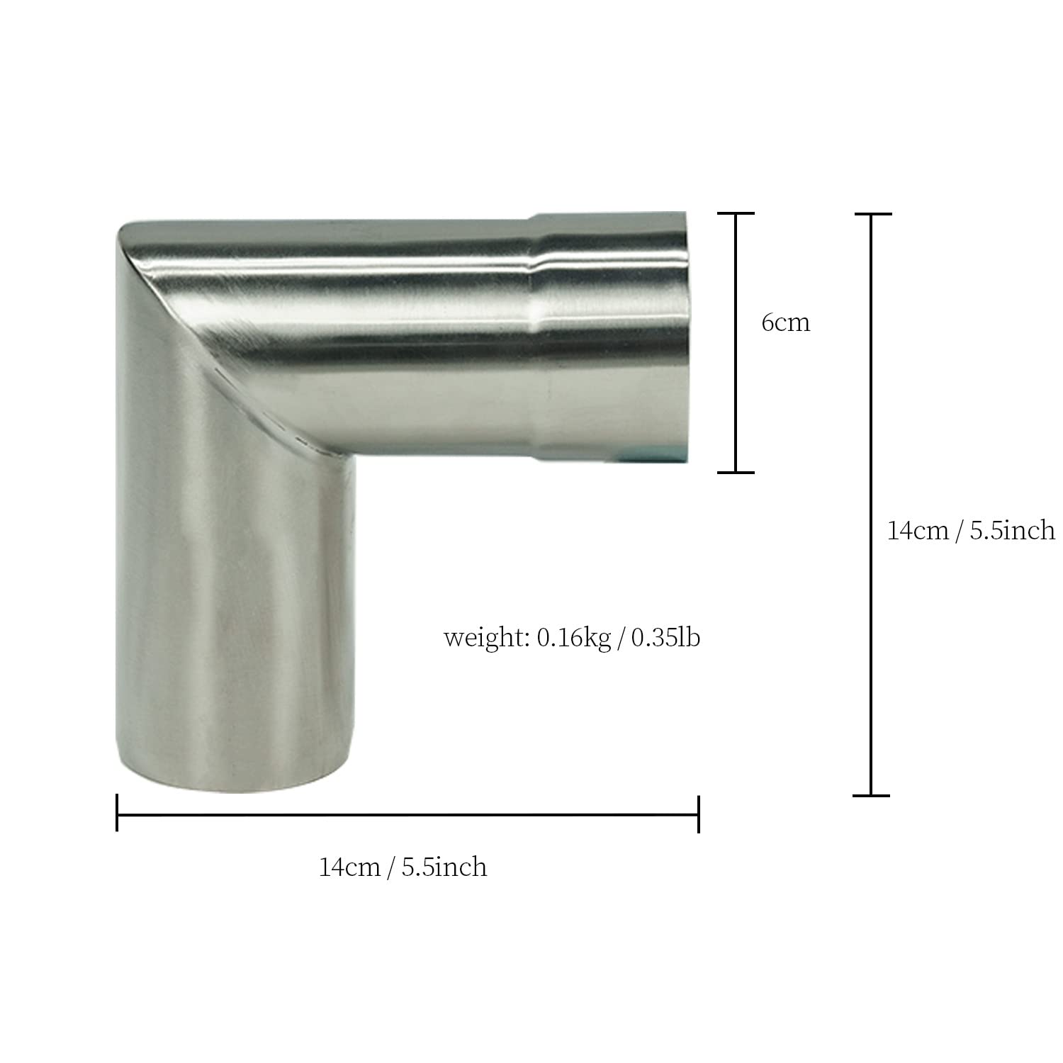 Stove Pipe 2.36 Inch 90 Degree Stainless Steel Chimney For Camping Tent Stove Smoke Exhaust