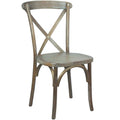 EMMA + OLIVER 2-Pack Medium with White Grain X-Back Chair