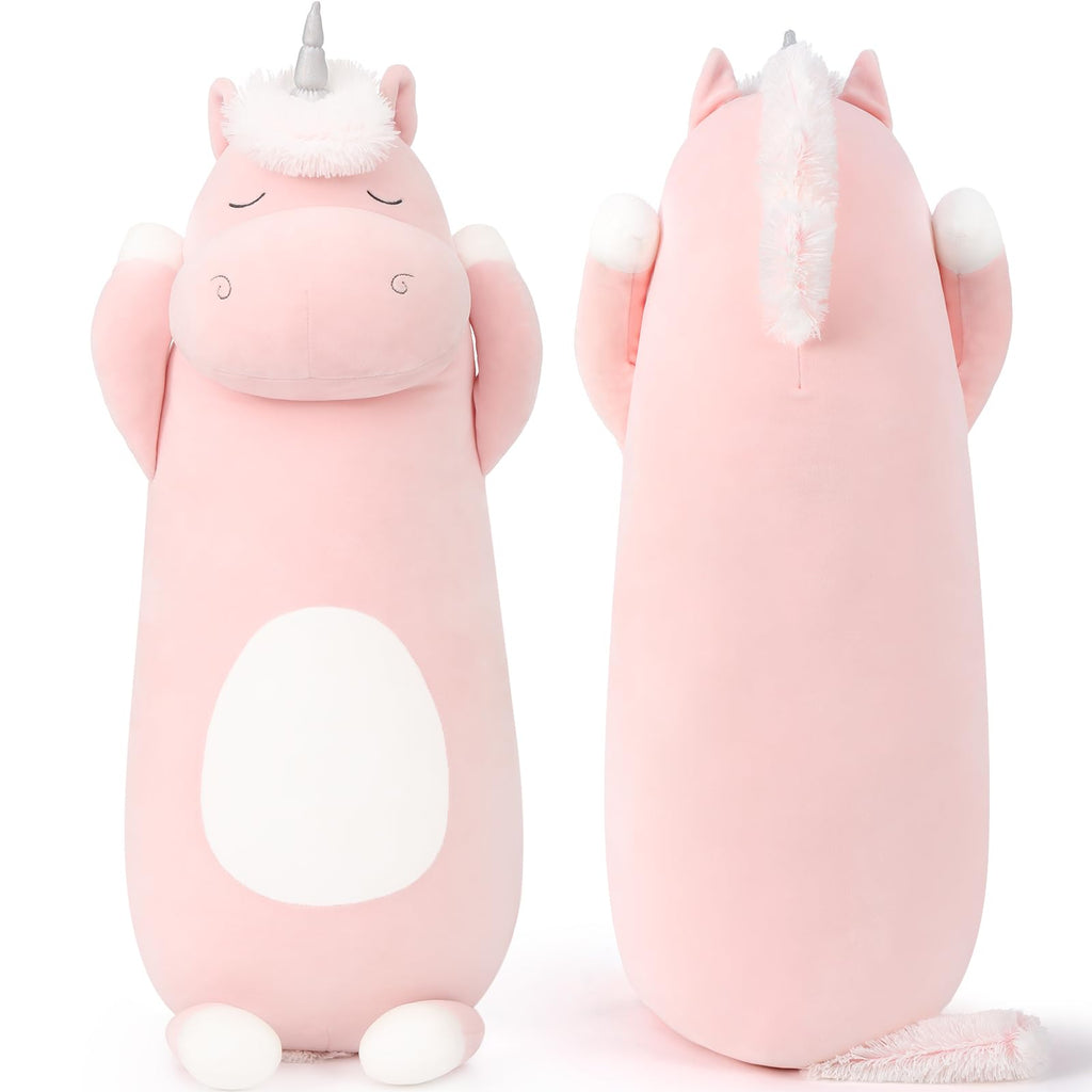 MorisMos Big Unicorn Body Pillow, 36.2' Plush Unicorn Stuffed Animal, Super Soft Unicorn Pillow for Girl Kid, Giant Stuffed Uni