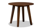 Baxton Studio LIDA Modern and Contemporary Grey Fabric Upholstered and Walnut Brown Finished Wood 5-Piece Dining Set