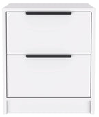 HomeRoots Stylish White Two Drawer Nightstand