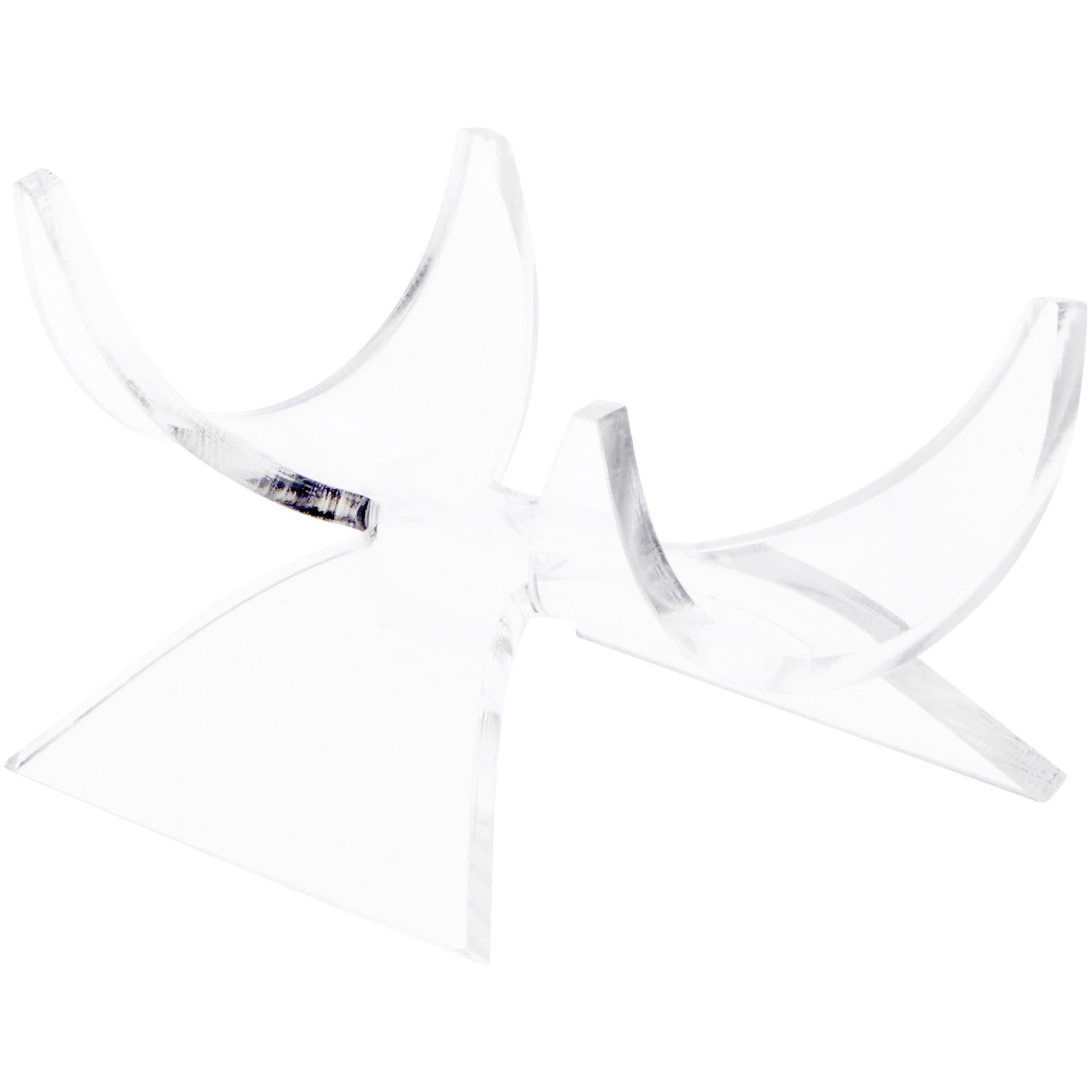 Plymor Clear Acrylic Fossil, Mineral or Crystal Display Holder Stand, 1.75'' H x 2.875'' W x 2.375'' D (2 Pack)