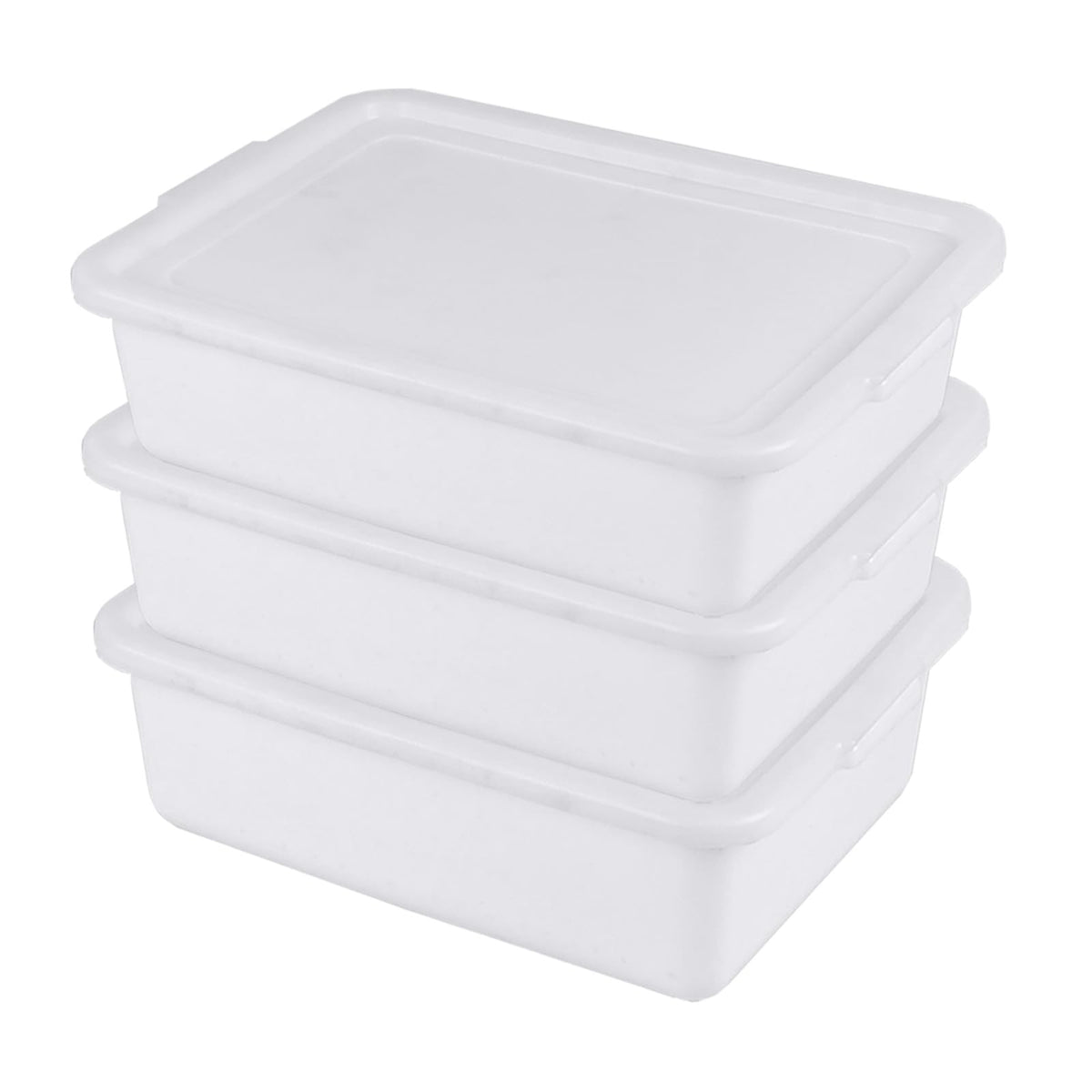 Utiao 3Pack 13 L Plastic Commercial Bus Tub with Lid, Restaurant Dish Tub