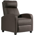 FDW Recliner Chair Single Reclining Sofa Leather Chair Home Theater Seating Living Room Lounge Chaise with Padded Seat Backrest 