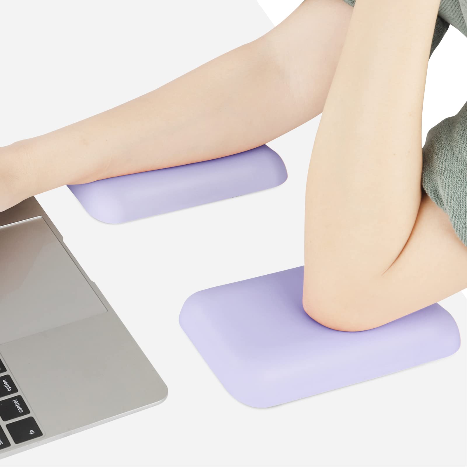 Leolee Elbow Rest Pads For Desk, Purple Ergonomic Wrist Rest Pad Arm Rest Pads With Memory Foam & Non-Slip Base, Armrest Cushion