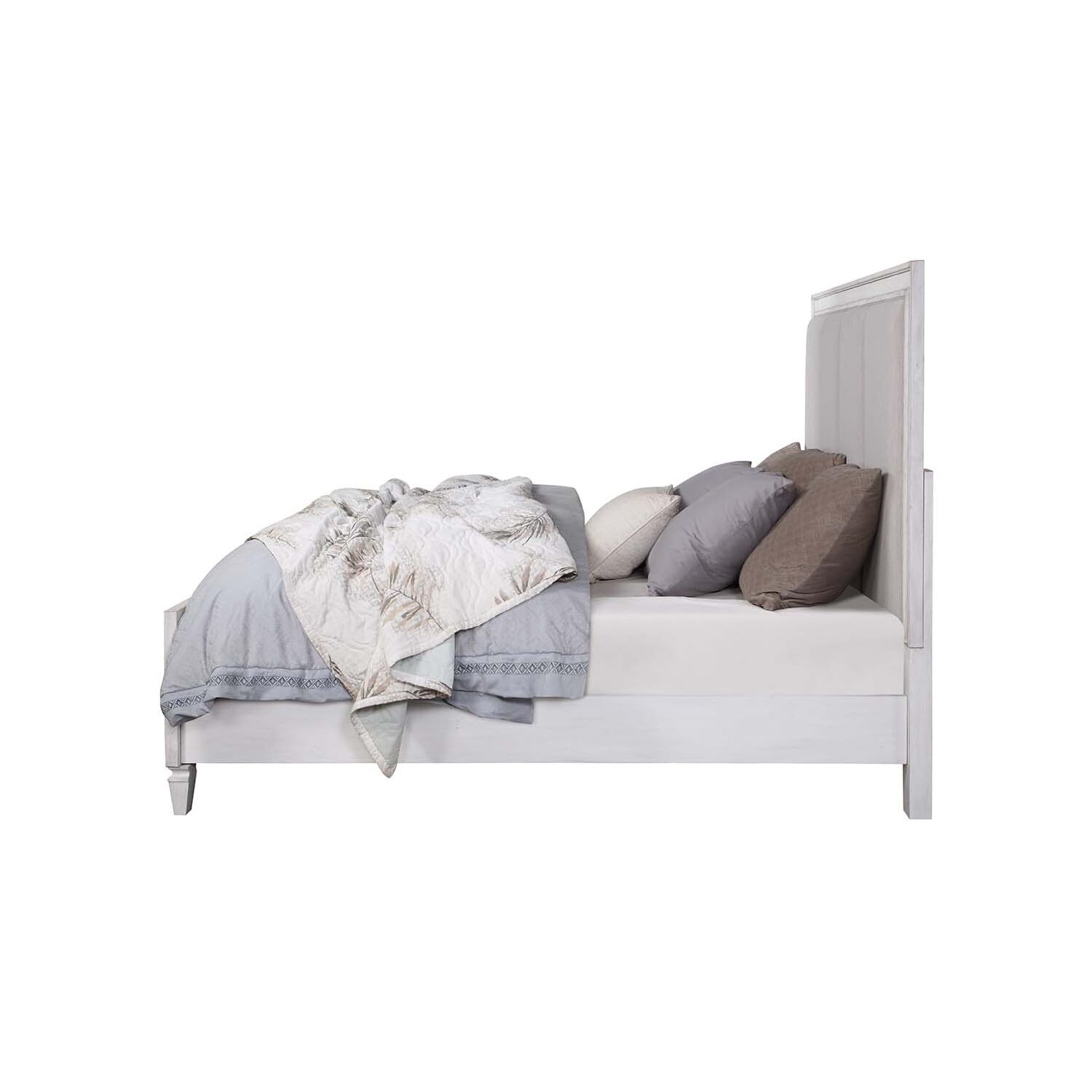 Acme Katia California King Bed in Gray and White