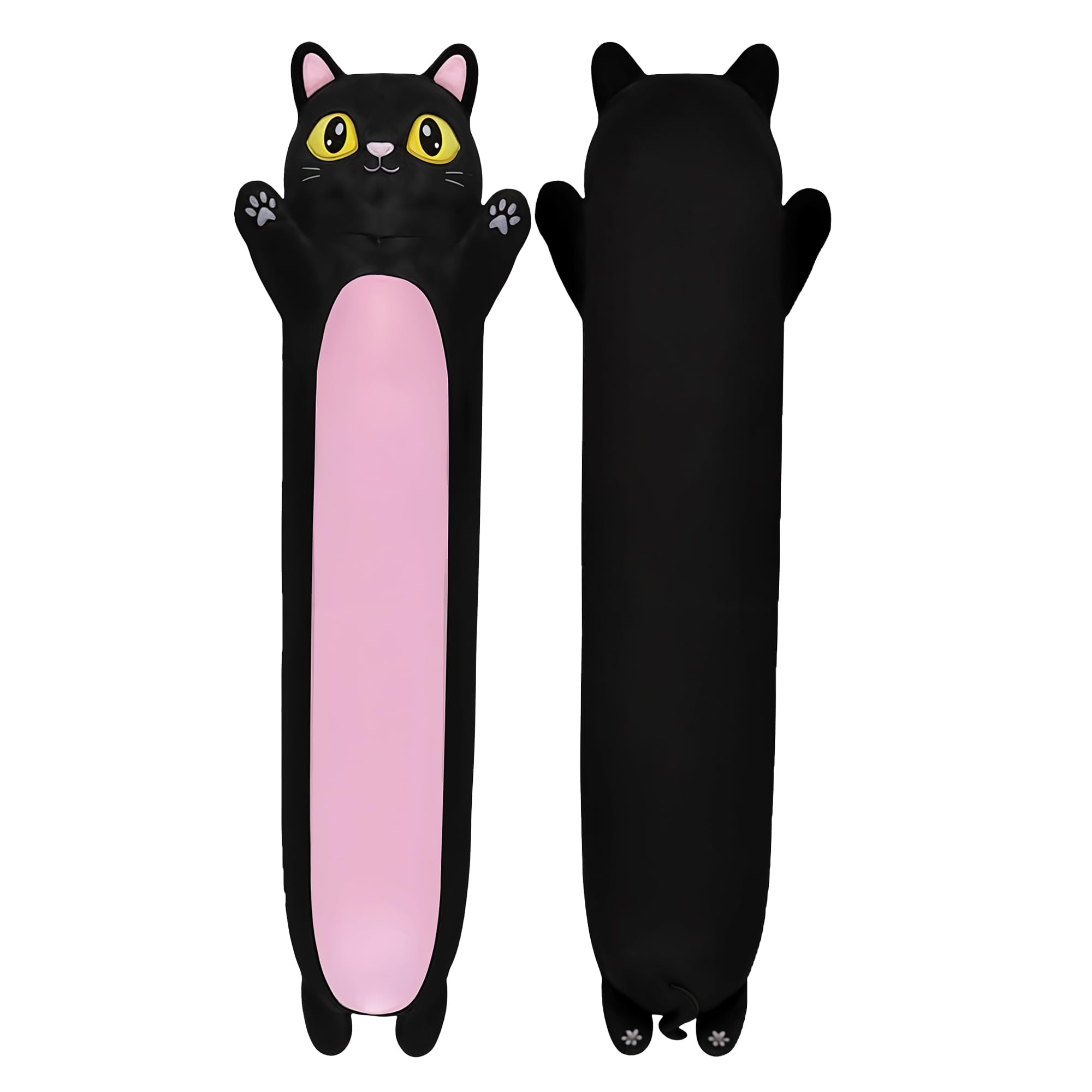 Cuddle Paws Stuffed Animal Black Cat Body Pillow - Soft Plush Toy & Throw Pillow For Kids, Small (23 Inches) Soft Plushies Stuff