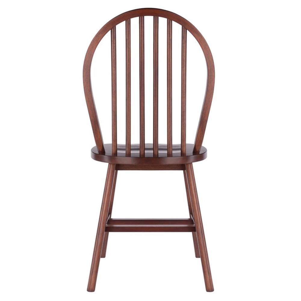 Winsome Windsor 2-Piece Chair Set, Solid Wood, Walnut Finish