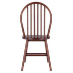 Winsome Windsor 2-Piece Chair Set, Solid Wood, Walnut Finish