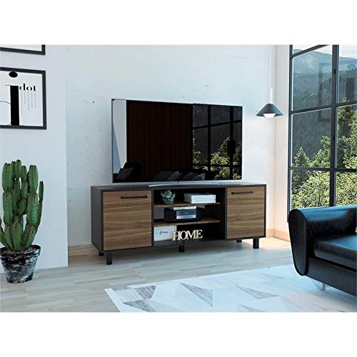 HomeRoots Sleek and Stylish Carbon Espresso Television Stand