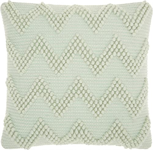 HomeRoots Wool Mina Victory Life Styles DC173 Seafoam 20' x 20' Throw Pillow