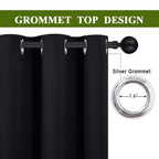 Nicetown Halloween Blackout Curtain For Sliding Door, Patio Door Curtains, Thermal Insulated Wide Drapes/Draperies For Bedroom (