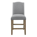 Steve Silver Furniture Grayson Counter Chairs, Refined Rustic Styling, Memory Foam Top Layer, Driftwood Finish, Set of 2 Side Chairs, Kitchen, Dining Room, 24.5" D x 20" W x 41.5" H, Gray
