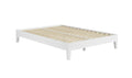 Steve Silver Co Nix Full Platform Bed, Farmhouse, Contemporary, Pine Wood, 6.5-Inch Under Bed Clearance, 28-Slat Dual-Zone System, Bedroom, No Box Spring Needed, 77" L x 55.5" W x 12.24" H, White