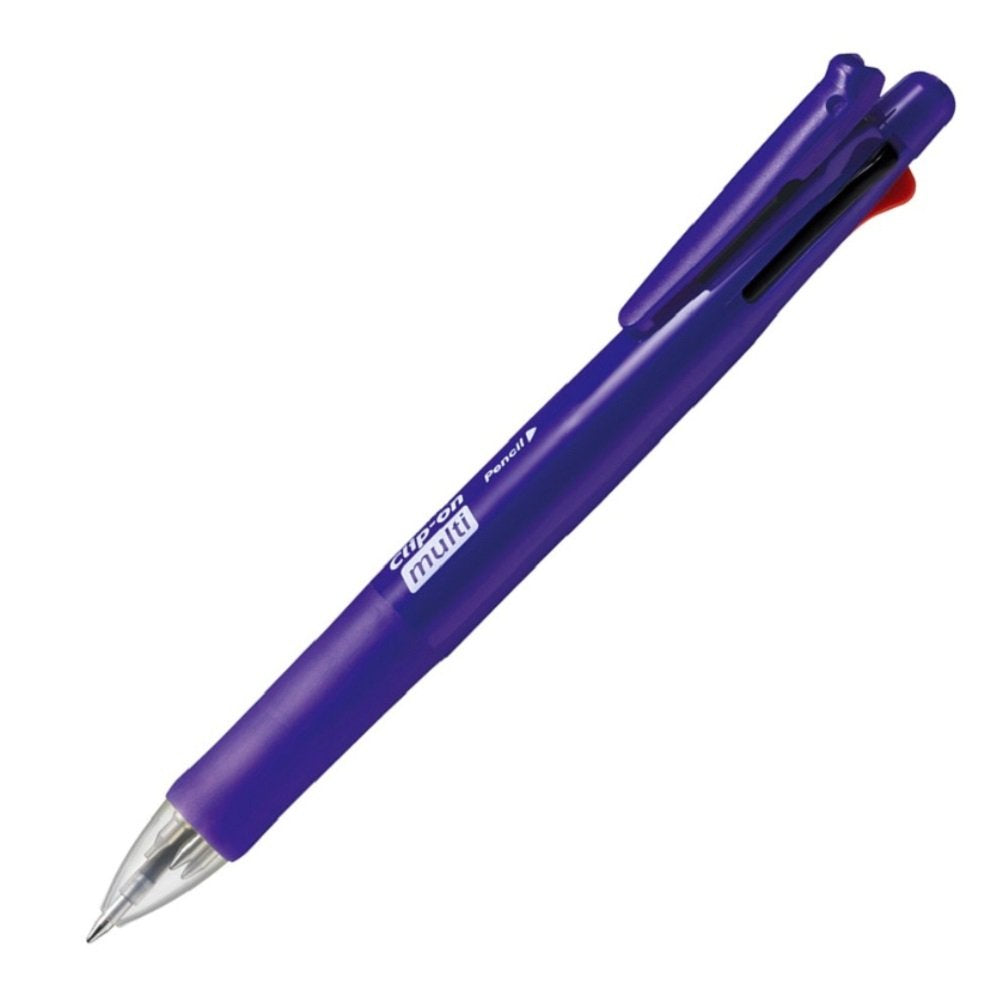 Zebra Clip-On Multi F Series 4 Color 0.7 Mm Ballpoint Multi Pen/0.5 Mm Pencil, Elegant Violet Body (B4Sa1-Evi)