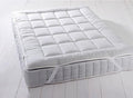 Royal Hotel Bedding Plush Mattress Topper, Twin, 2 Inches Hypoallergenic Overfilled Down Alternative Anchor Bands Mattress Toppe