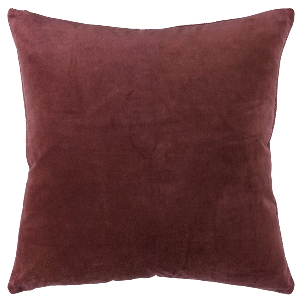 Rizzy Home 22&quot; x 22&quot; Cotton Canvas Pillow Cover in Rust