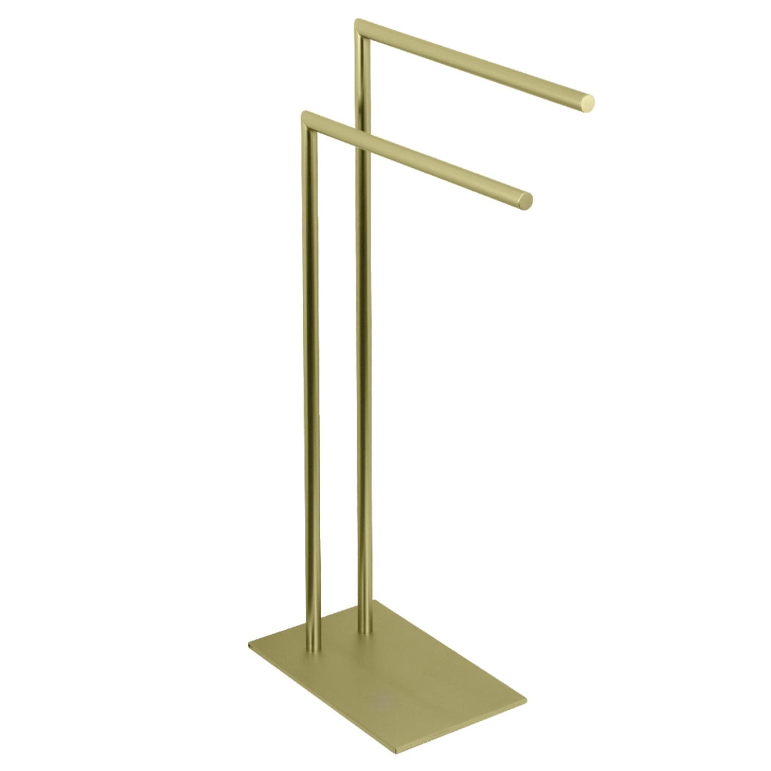 Kingston Brass SCC8327 Edenscape Freestanding Dual -Towel Rack, Brushed Brass