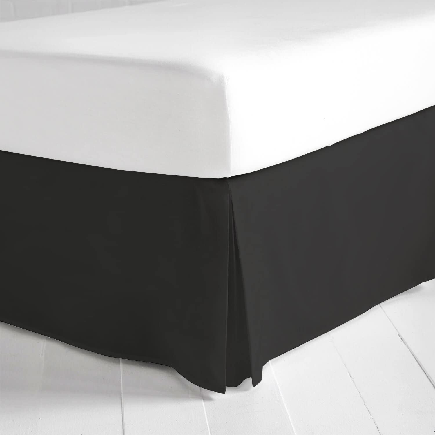 Twin Bed Skirt - Luxury Hotel Quality 15-Inch Drop - Tailored, Wrinkle & Fade Resistant (Twin, Gray)