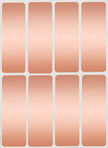 Royal Green Metallic Gift Label 3X1 (75Mm X 25Mm) Rose Gold Sticker Sheets - 40 Pack