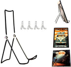 KINGDOM SOLUTIONS MADE IN USA 4-Pack Sturdy & Durable Adjustable Metal Easels to Display Books, Frames, Comics, Plates & More - 