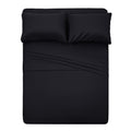 Best Season Cotton Full Size Sheet Set (Black) 4 Piece - 100% Cotton Sheets Set, Soft Cotton Bed Sheets Sets With Deep Pocket Fi