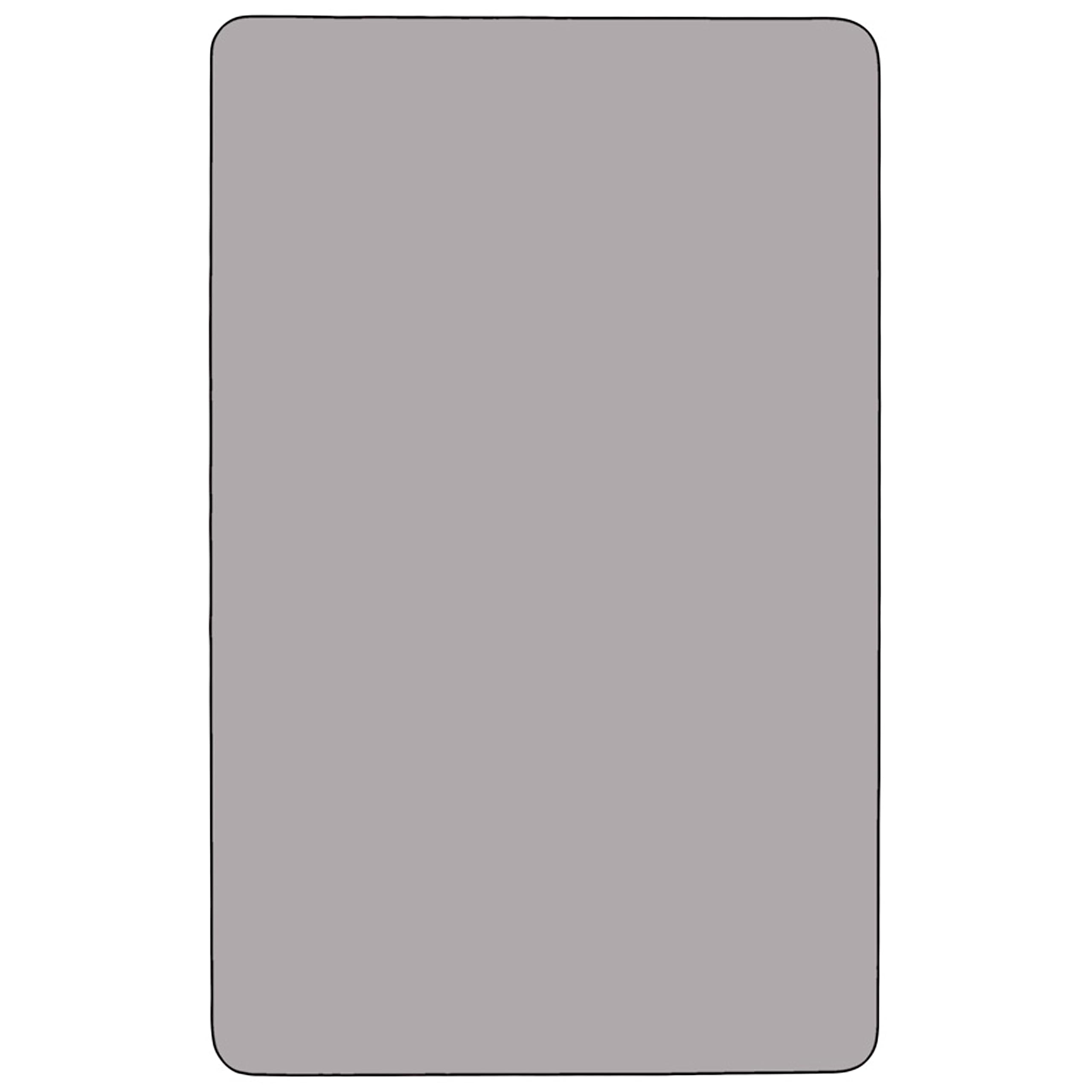 Flash Furniture Wren 24''W x 48''L Rectangular Grey Thermal Laminate Activity Table - Height Adjustable Short Legs