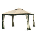 Garden Winds Replacement Canopy For The Windsor Gazebo - Standard 350 - Beige - For Models L-Gz717Pst-C, A111001701, 810213583 W