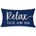 Pandicorn Decorative Throw Pillow Covers 12X20 Inch Relax Home Blue Outdoor Rustic Farmhouse Lumbar Pillow Decorative Throw Pill