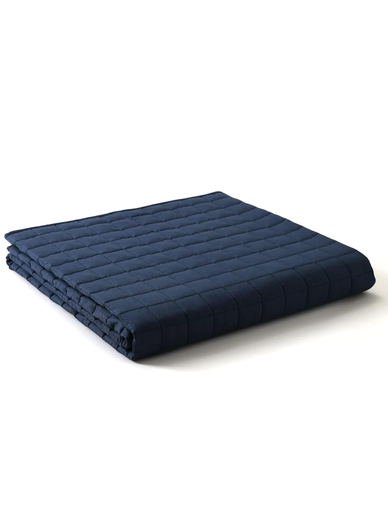 Ynm Oeko-Tex Certified Premium 60 X 80 Inch 20 Pound Cotton Calming Heavy Weighted Blanket With Glass Beads For Queen Beds, Navy