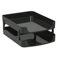Officemate Oic 2200 Series Letter Trays, Front-Load, 5 1/2' X 10' X 13 1/2', Black, Pack Of 2