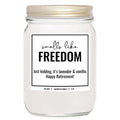YouNique Designs Happy Retirement Candle for Women 2022, 8 Oz, Female Retirement Candle, Humorous Retirement Candle for Coworker