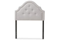 Baxton Studio Cora Modern and Contemporary Greyish Beige Fabric Upholstered Twin Size Headboard