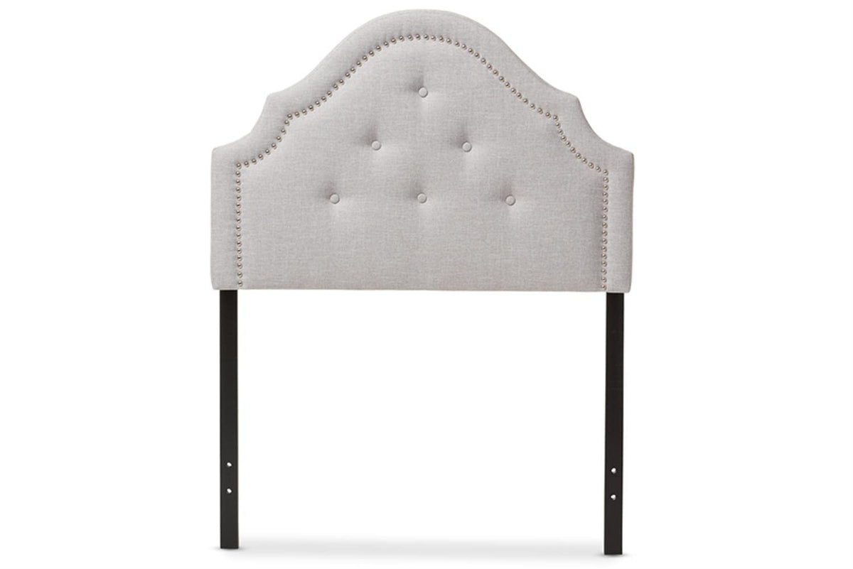 Baxton Studio Cora Modern and Contemporary Greyish Beige Fabric Upholstered Twin Size Headboard