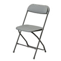 Commercial Seating Products Poly Folding Chairs, Grey