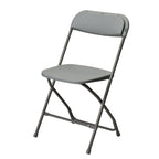 Commercial Seating Products Poly Folding Chairs, Grey