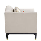 ACME Furniture Beige Upholstered Chair with Button Tufted