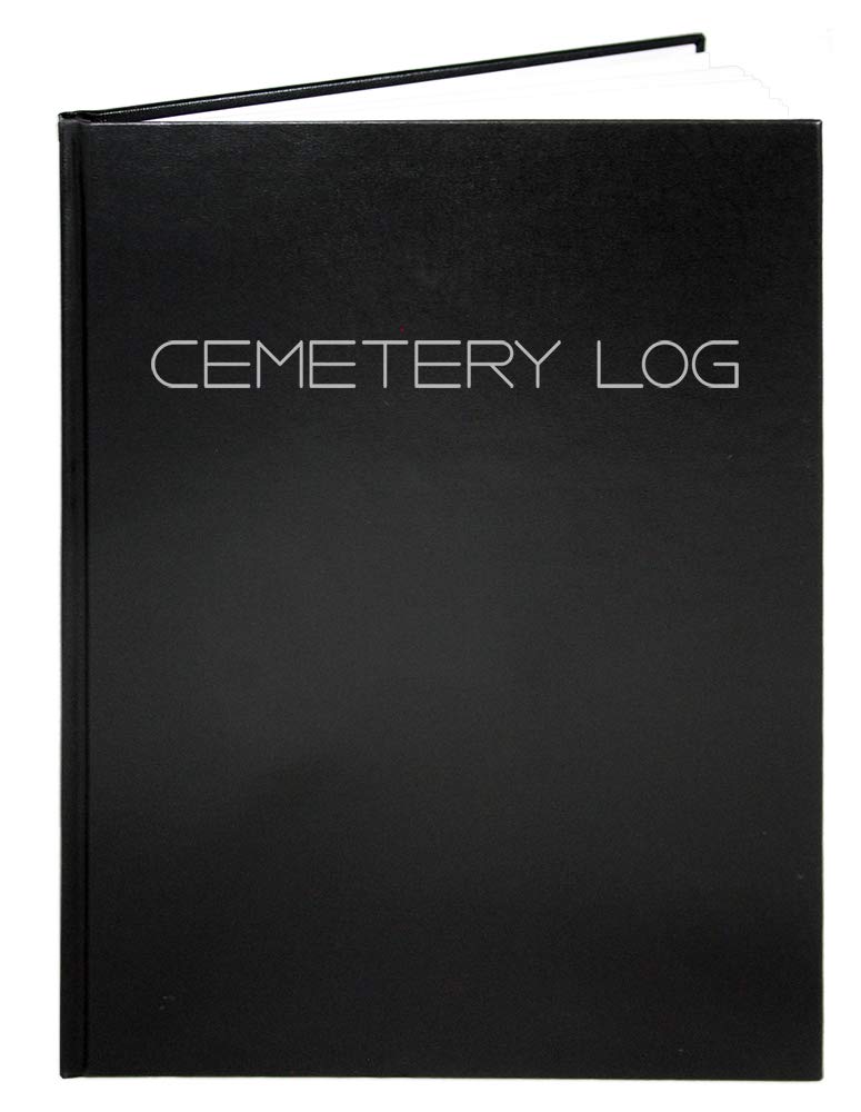 Bookfactory Cemetery Log Book/Cemetery Records Management Register/Notebook - Hardbound, Black, 100 Pages, 8.5' X 11' (Reg-100