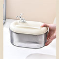 waqif Organizer Cosmetic Storage Box, Rotatable Storage Rack, MultiFunctional Transparent Dressing Table Tissue Box Organizer f