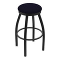 802 Misha 25 Swivel Counter Stool with Black Wrinkle Finish and Canter Twilight Seat