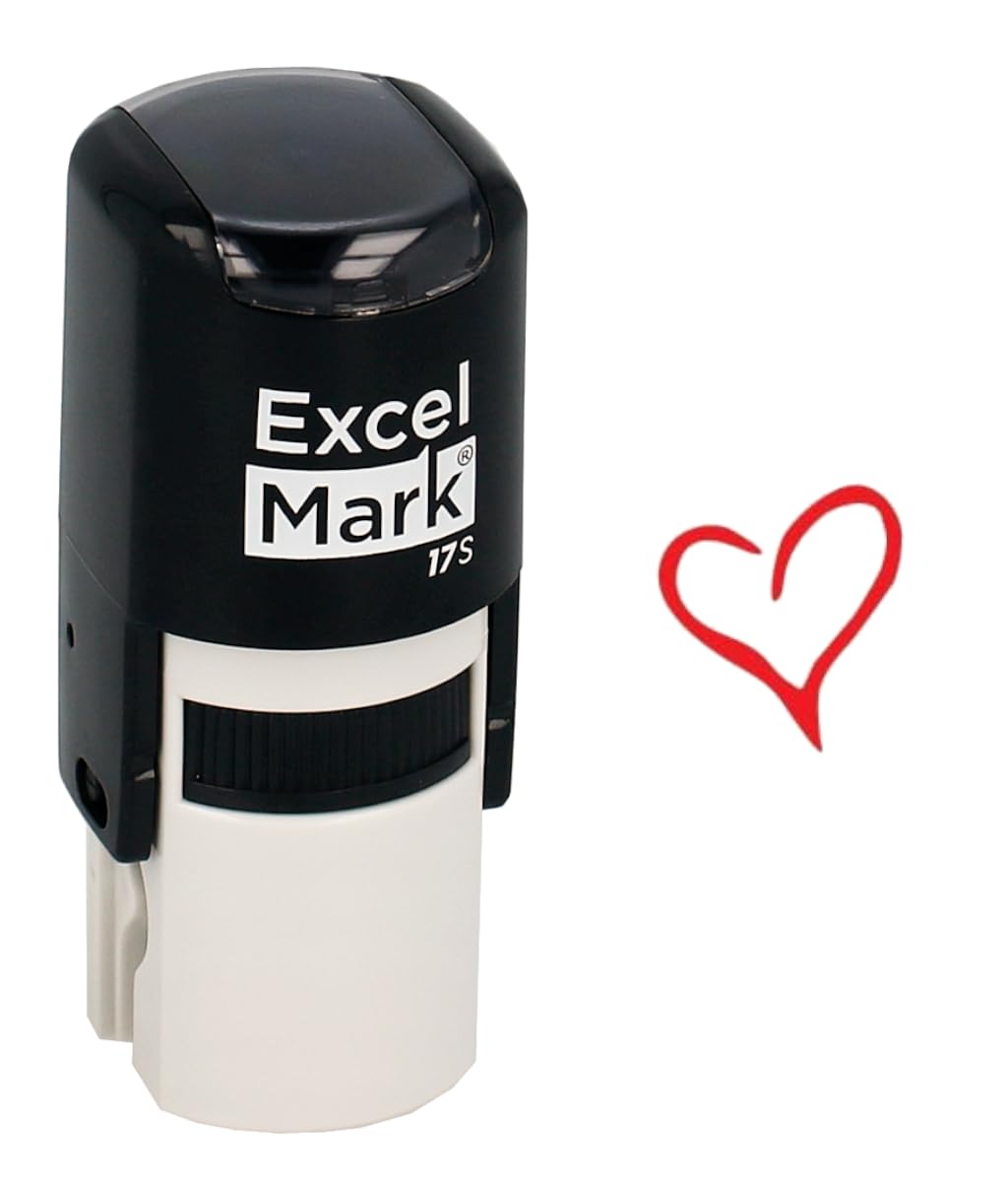 Valentine'S Day Rubber Stamp - Heart Stamp - Red Ink