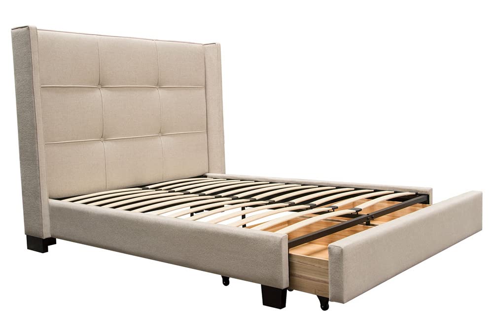 Diamond Sofa Beverly Sand Fabric Queen Bed with Storage