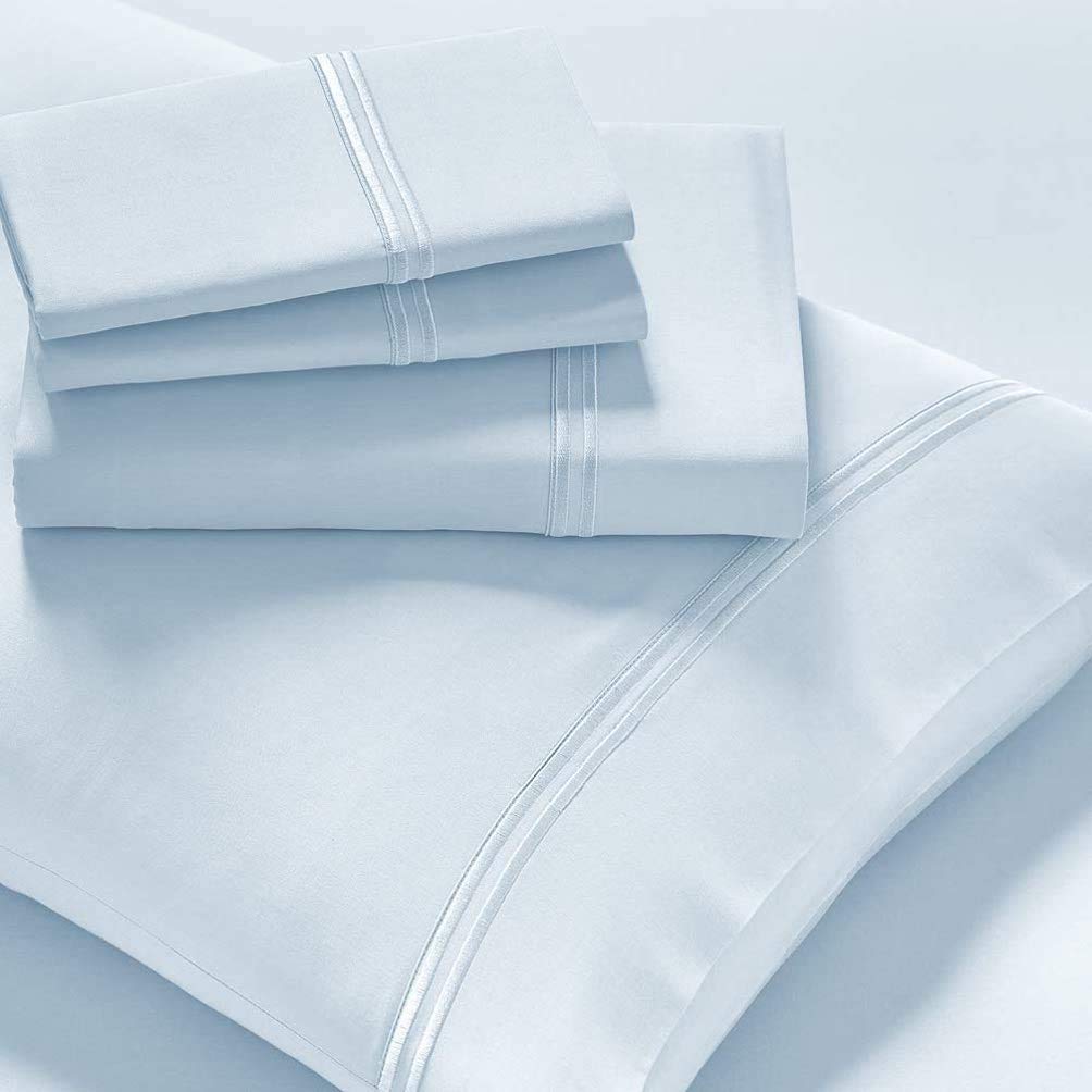 PureCare Elements Cool Touch Sheet Set Featuring 100% Tencel, Precision-Fit Corners & enveloping Pillowcases, Split California King, Light Blue (PCST-SCK-BL)