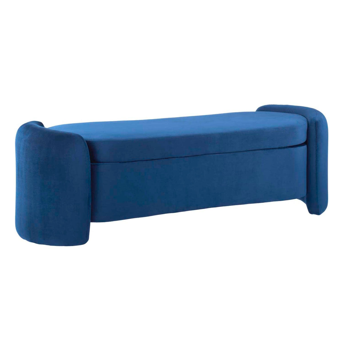 Modway Nebula Upholstered Performance Velvet Bench In Midnight Blue