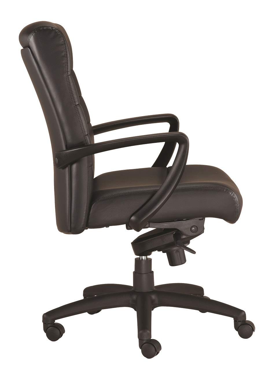 HomeRoots 25.8' X 28.9' X 38.8' Black Leather Chair